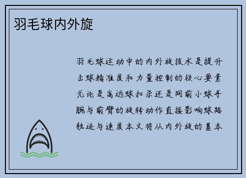 羽毛球内外旋